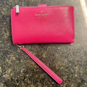 Hot Pink Kate Spade Wristlet with Phone Pouch
